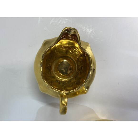 Antique RC Moliere Bavaria Porcelain Gold Creamer Sugar Set Signed 1891-1906 - Picture 8 of 11